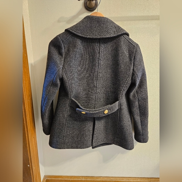 J. Crew Majesty peacoat 0p Nello Gori stadium cloth Charcoal Gray - Picture 2 of 7